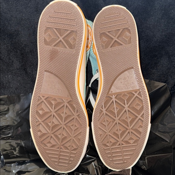 Converse Women's High-Top Sneakers - Teal and Orange Floral - Picture 9 of 16